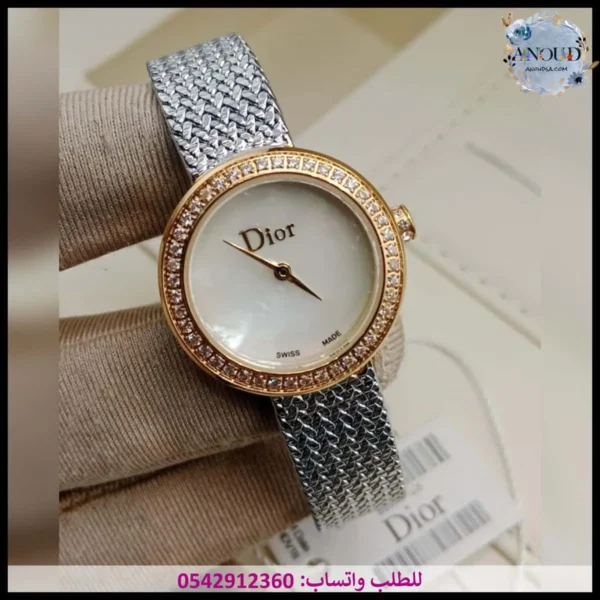 mf64 ساعة ديور نسائية (10) ساعة ديور مينا أبيض