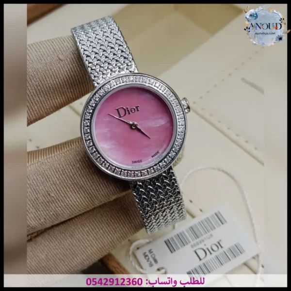 mf64 ساعة ديور نسائية (7) ساعة ديور نسائي وردي