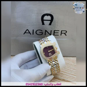 ساعة اقنر مينا عنابي