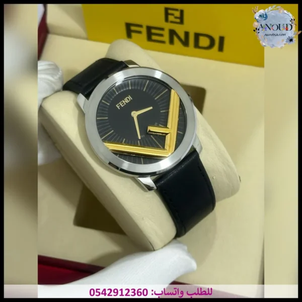 mg21 (10) ساعة فندي رجالي بلاك