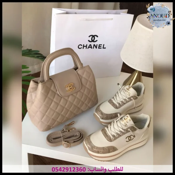 mg50 (10) طقم شانيل نسائي بيج
