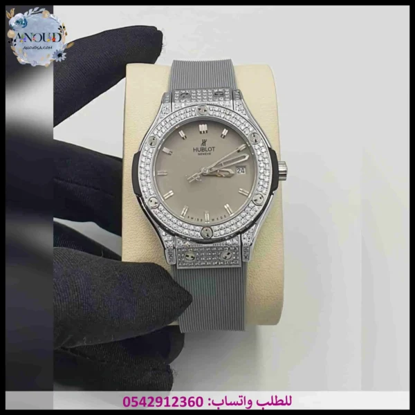 mb54 (2) ساعة هوبلت نسائية رمادية