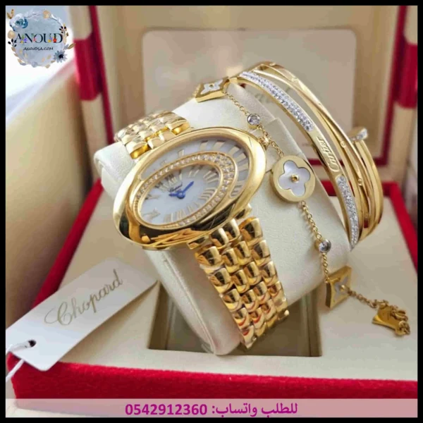 md77 (11) ساعة شوبارد نسائي ذهبية