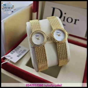 ساعة ديور نسائي ذهبية