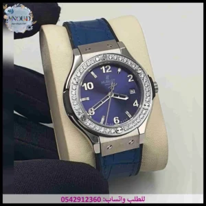 ساعة هوبلت نسائية زرقاء