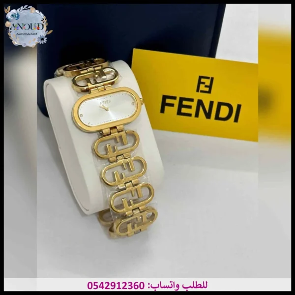 mc86 (3) ساعة فندي نسائي ذهبية