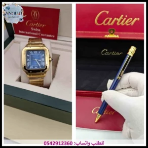 ساعة كارتير سانتوس ذهبي
