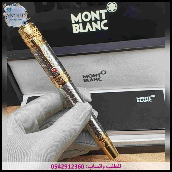 mf63 (4) قلم مونت بلانك فضي
