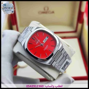 ساعة اوميغا مينا احمر
