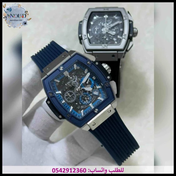 ساعة هوبلت مستطيلة كحلي