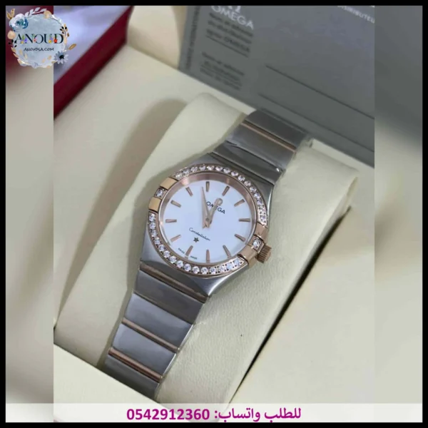 ساعة اوميغا مينا أبيض