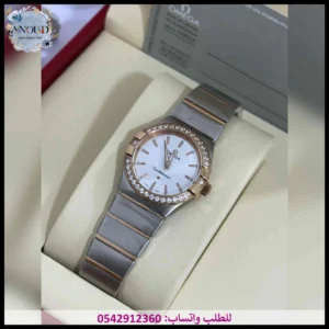 ساعة اوميغا مينا أبيض