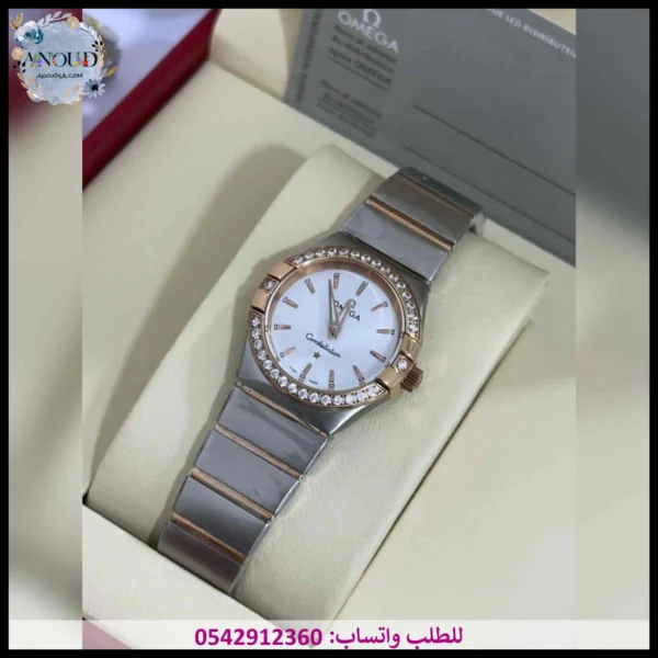 ساعة اوميغا مينا أبيض