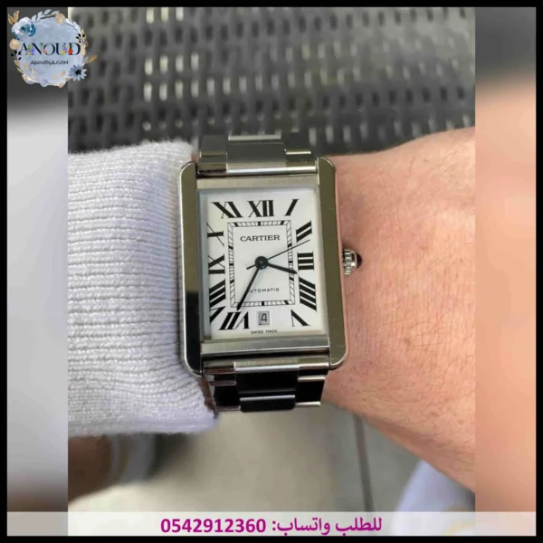 ساعة كارتير تانك فضية