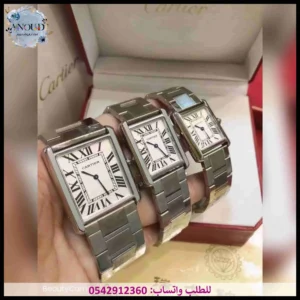 ساعة كارتير تانك فضية