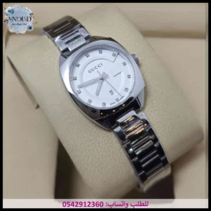 ساعة قوتشي مينا أبيض