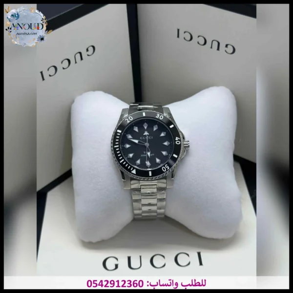 ساعة قوتشي رجالي سوداء