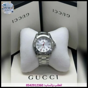 ساعة قوتشي رجالي فضية