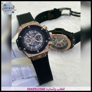 ساعة هوبلت ذهبي وردي