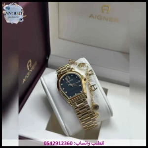 ساعة اقنر نسائي ذهبية