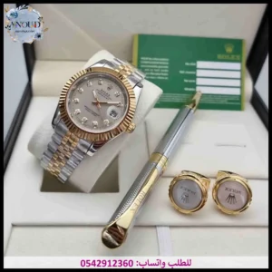 ساعة رولكس مينا فضي