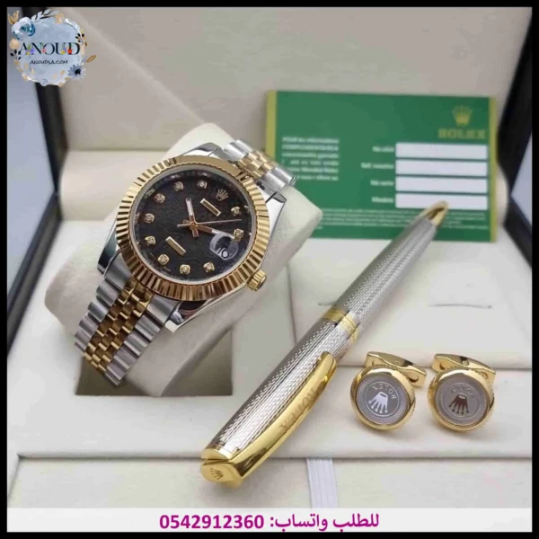 ساعة rolex مينا اسود