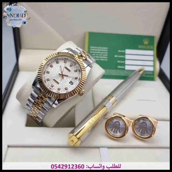 ساعة rolex مينا ابيض