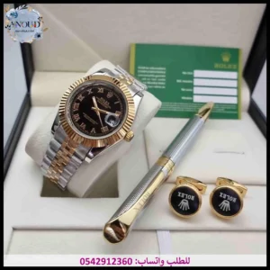 ساعة rolex مينا اسود