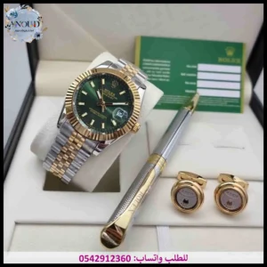 ساعة رولكس مينا اخضر