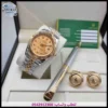 ساعة rolex مينا ذهبي