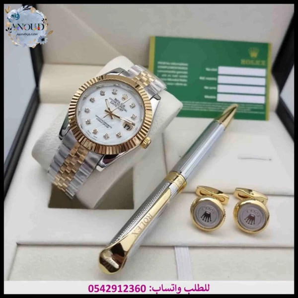 ساعة rolex مينا ابيض
