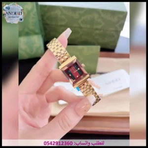 ساعة قوتشي مينا عنابي