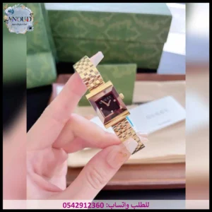 ساعة قوتشي نسائية ذهبية