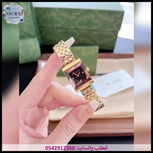 ساعة قوتشي نسائية ذهبية