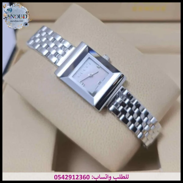 ساعة قوتشي نسائية فضية
