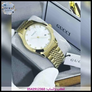 ساعة قوتشي رجالي ذهبي