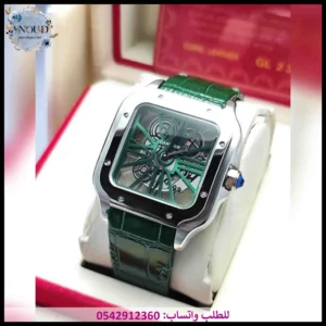 ساعة كارتير جلد خضراء