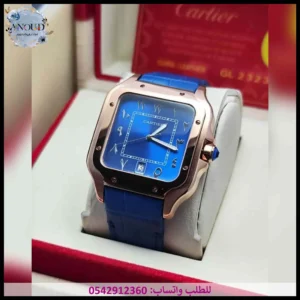 ساعة كارتير جلد زرقاء