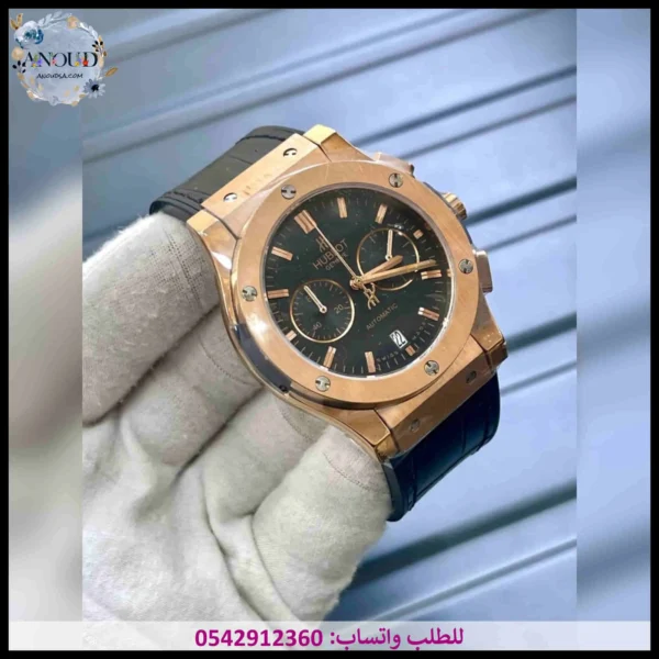 ساعة hublot رجالية جلد