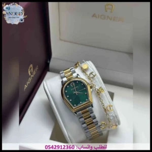 ساعة اقنر مينا اخضر