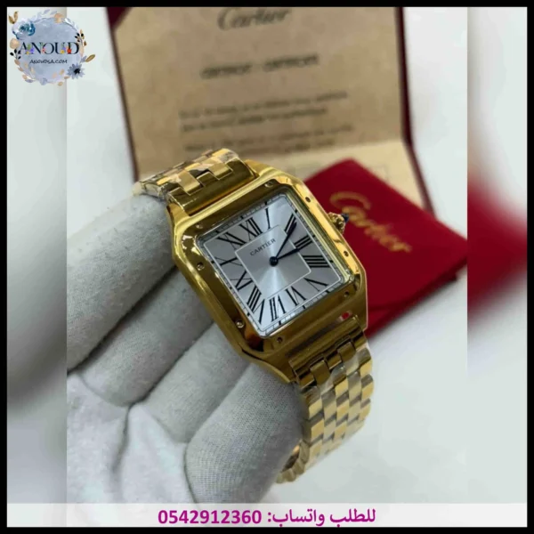 ساعة كارتير سانتوس ذهبية