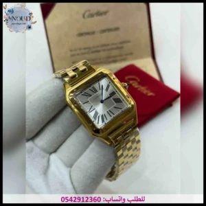 ساعة كارتير سانتوس ذهبية
