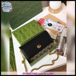 شنطة قوتشي أسود وبيج