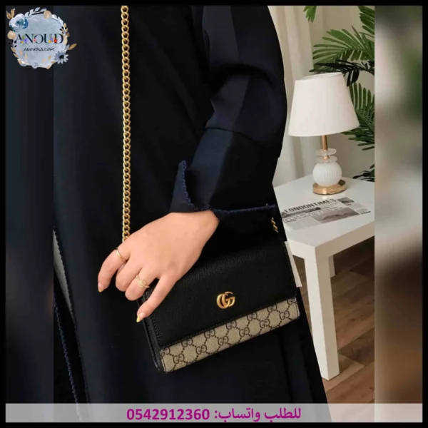 شنطة قوتشي أسود وبيج