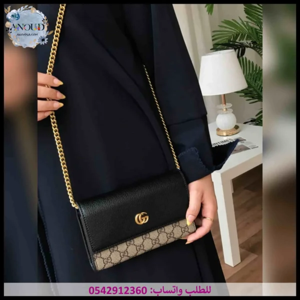 شنطة قوتشي أسود وبيج