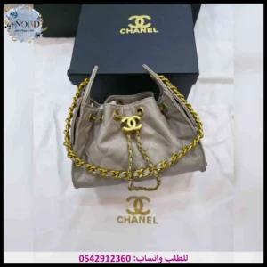 شنطة شانيل رمادي فضي