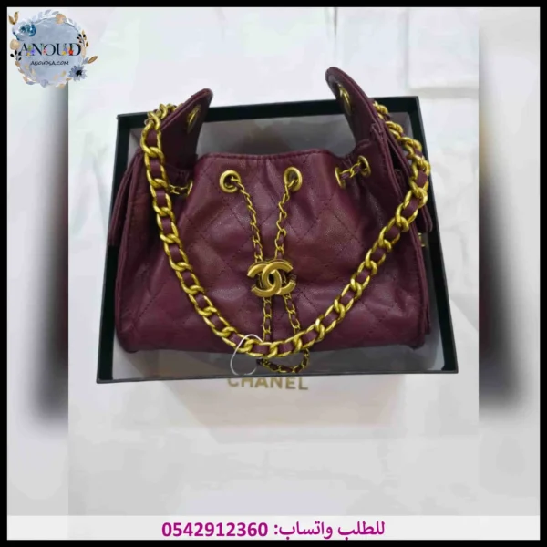شنطة شانيل عنابي نسائية