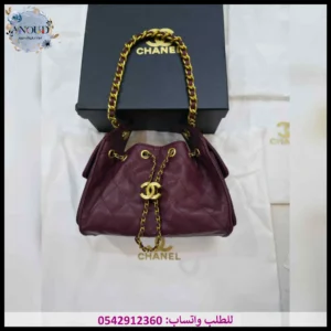 شنطة شانيل عنابي نسائية