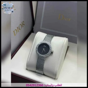 ساعة dior نسائي فضية