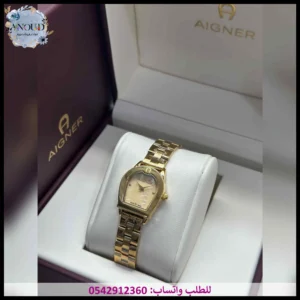 ساعة اقنر ذهبي نسائي